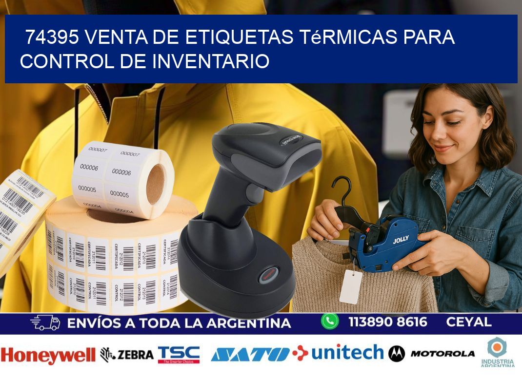 74395 venta de etiquetas térmicas para control de inventario