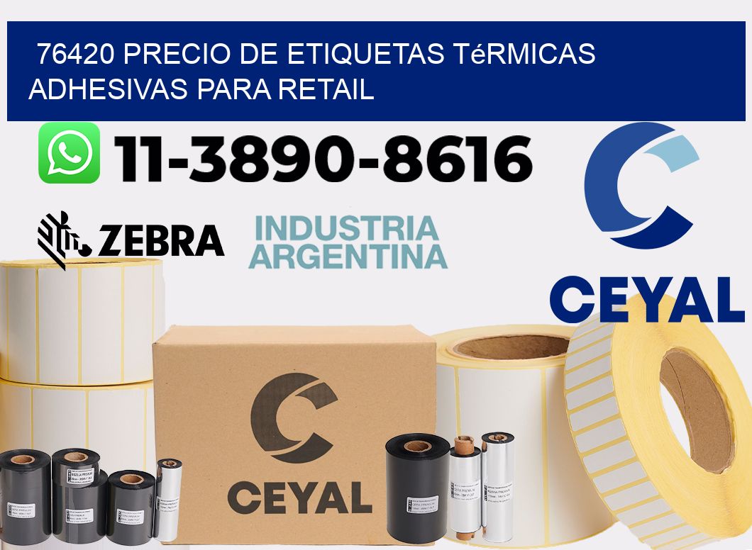 76420 precio de etiquetas térmicas adhesivas para retail