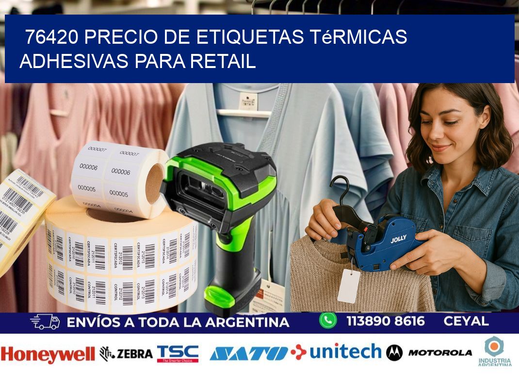 76420 precio de etiquetas térmicas adhesivas para retail