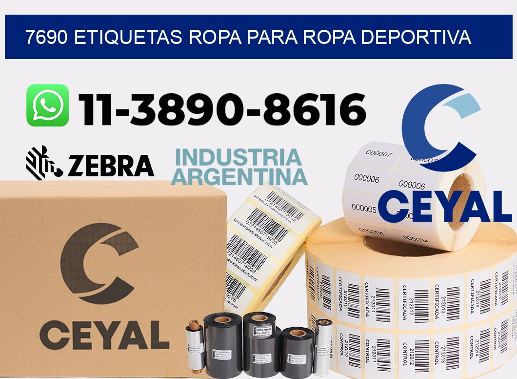 7690 Etiquetas ropa para ropa deportiva