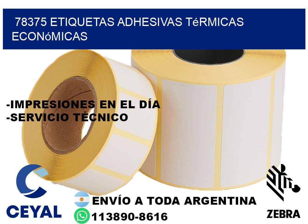 78375 etiquetas adhesivas térmicas económicas