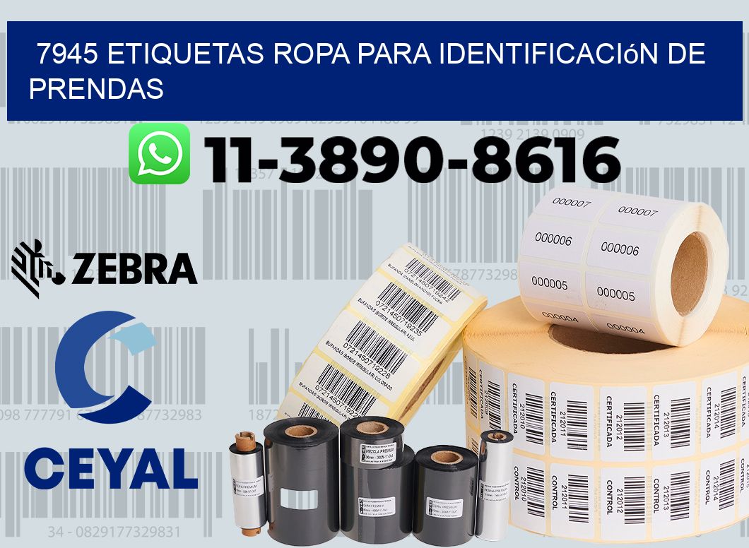 7945 Etiquetas ropa para identificación de prendas