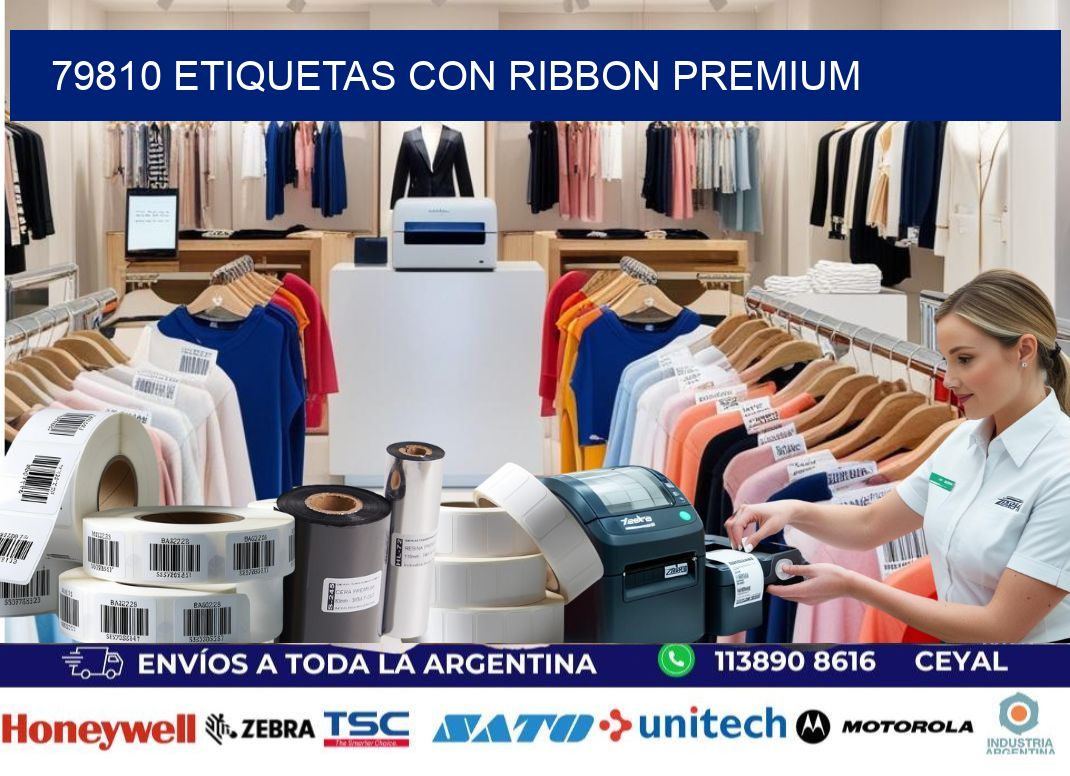 79810 etiquetas con ribbon premium