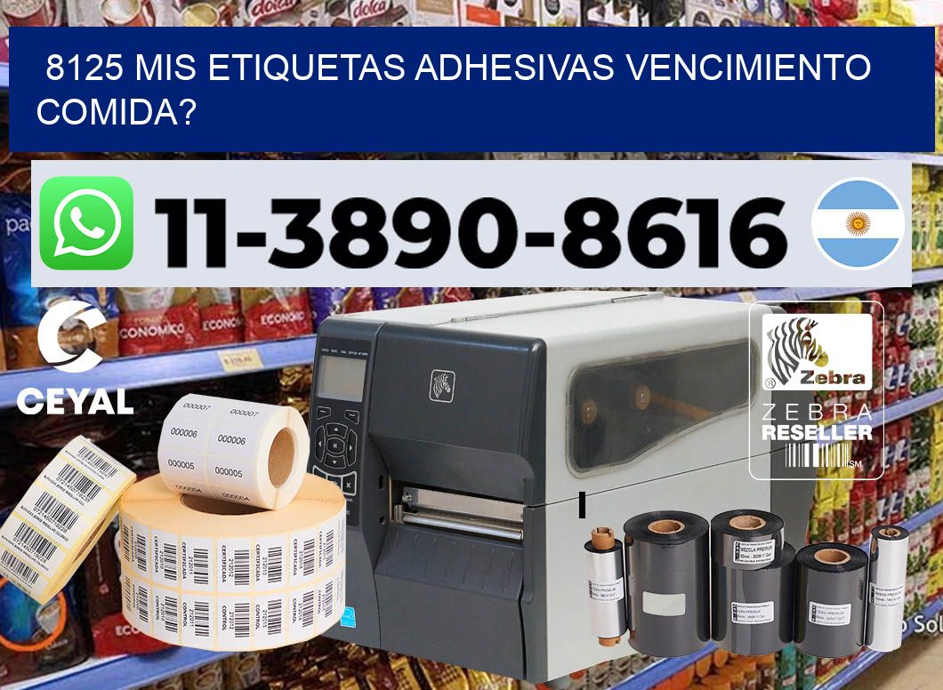 8125 mis etiquetas adhesivas vencimiento comida?