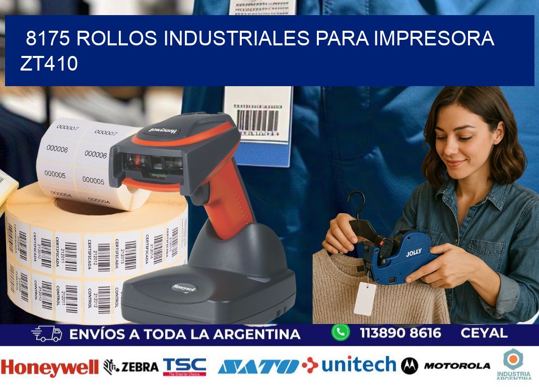 8175 rollos industriales para impresora zt410