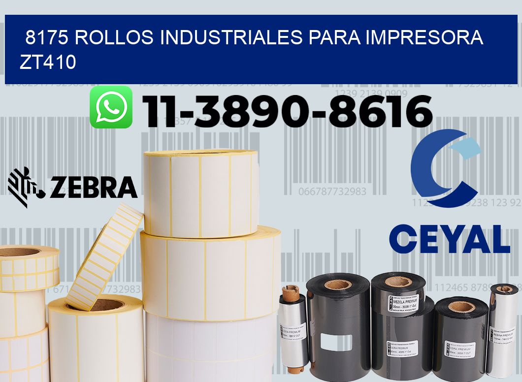 8175 rollos industriales para impresora zt410