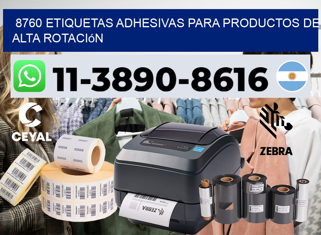8760 Etiquetas adhesivas para productos de alta rotación