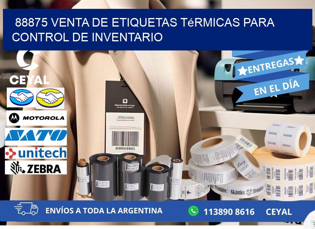 88875 venta de etiquetas térmicas para control de inventario