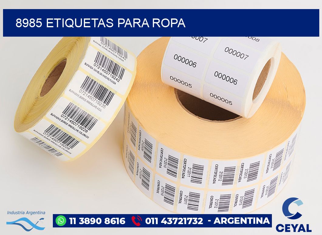 8985 etiquetas para ropa