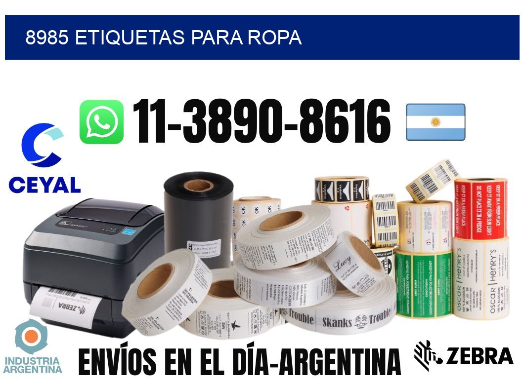 8985 etiquetas para ropa
