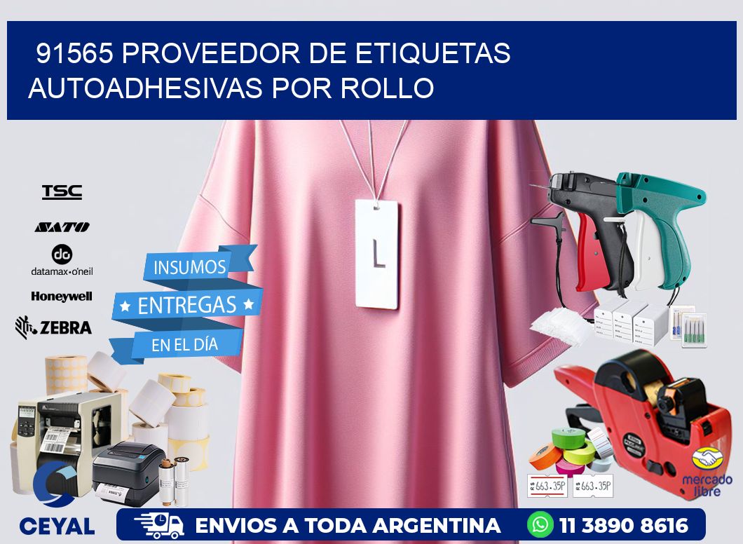 91565 proveedor de etiquetas  autoadhesivas por rollo
