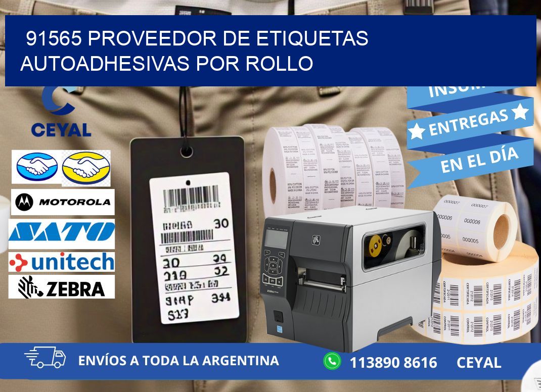 91565 proveedor de etiquetas  autoadhesivas por rollo