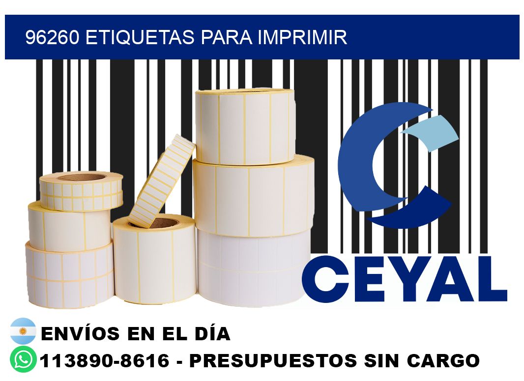 96260 etiquetas para imprimir