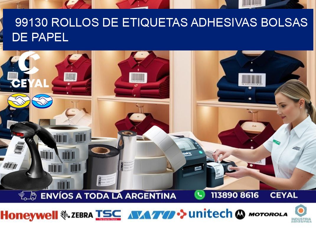 99130 rollos de etiquetas adhesivas bolsas de papel