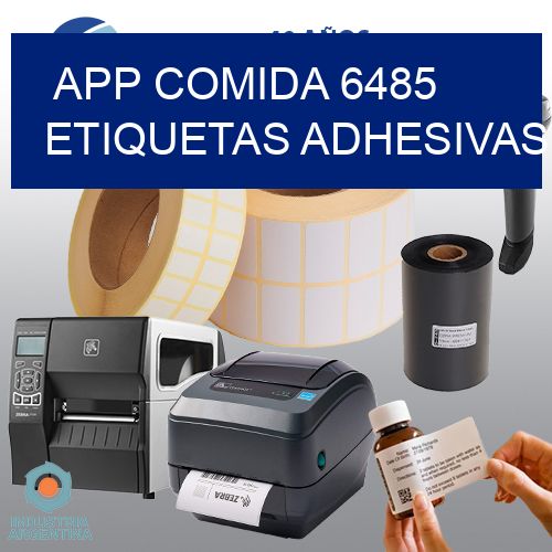 App comida 6485 etiquetas adhesivas