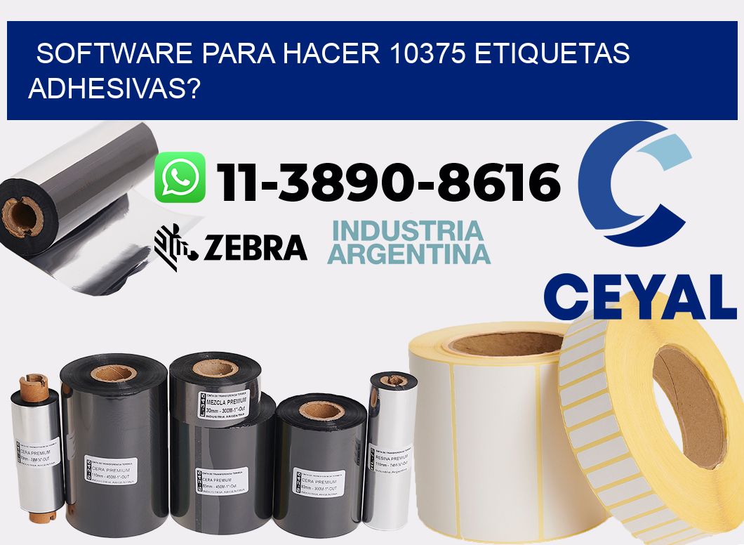 Software para hacer 10375 etiquetas adhesivas?