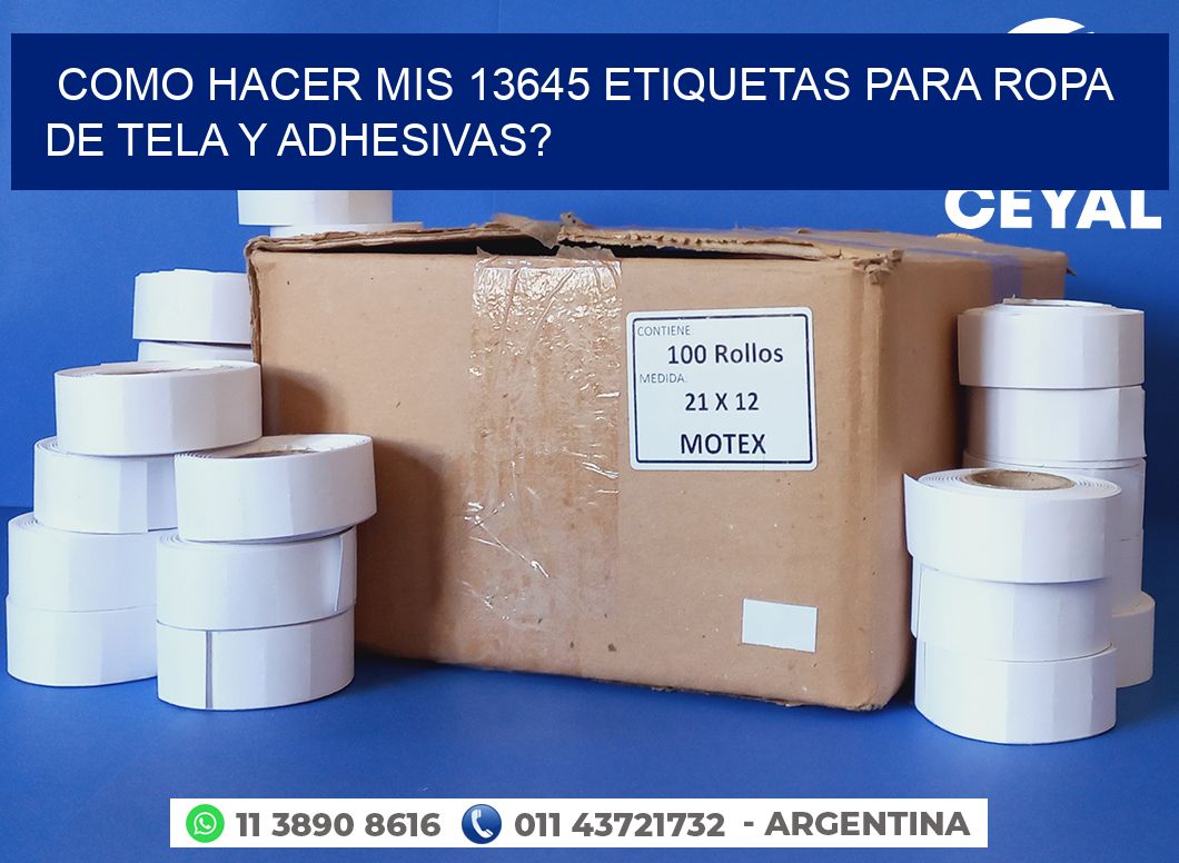 como hacer mis 13645 etiquetas para ropa de tela y adhesivas?