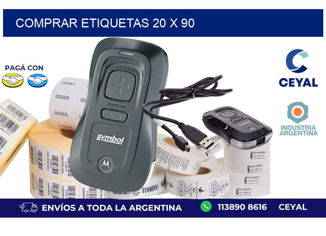 comprar etiquetas 20 x 90
