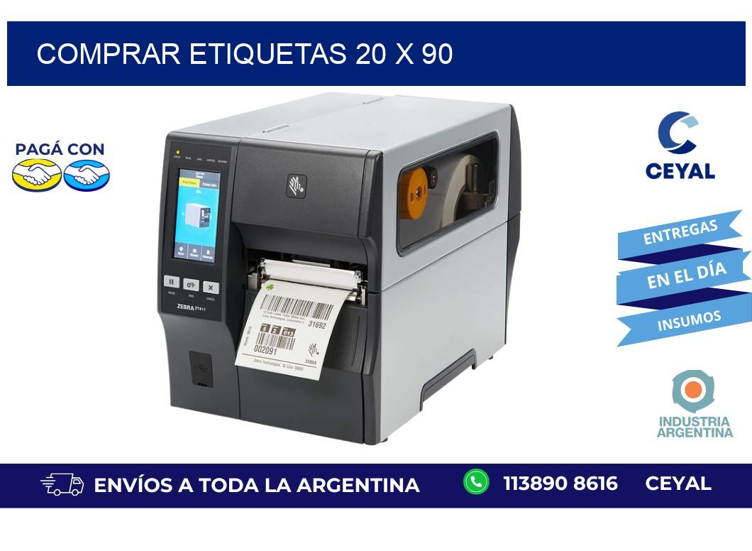 comprar etiquetas 20 x 90