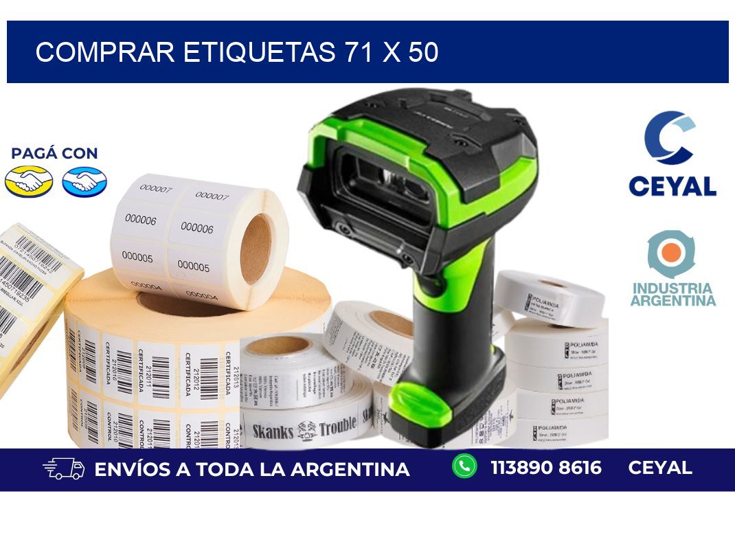 comprar etiquetas 71 x 50