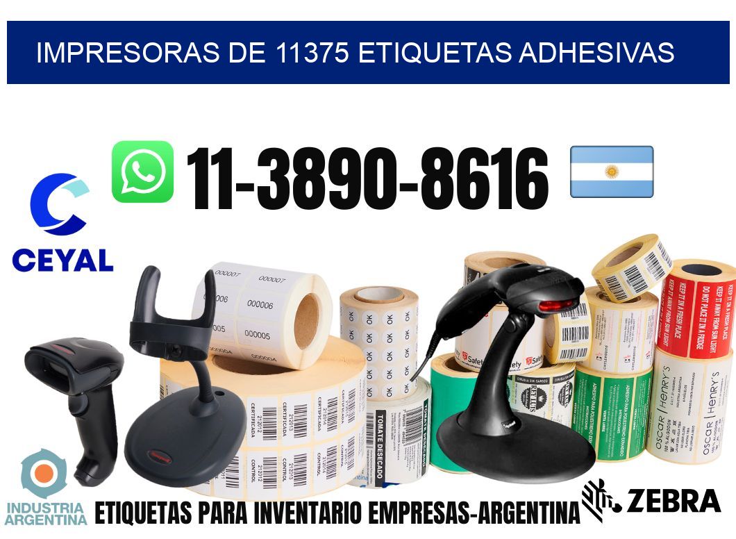 impresoras de 11375 etiquetas adhesivas