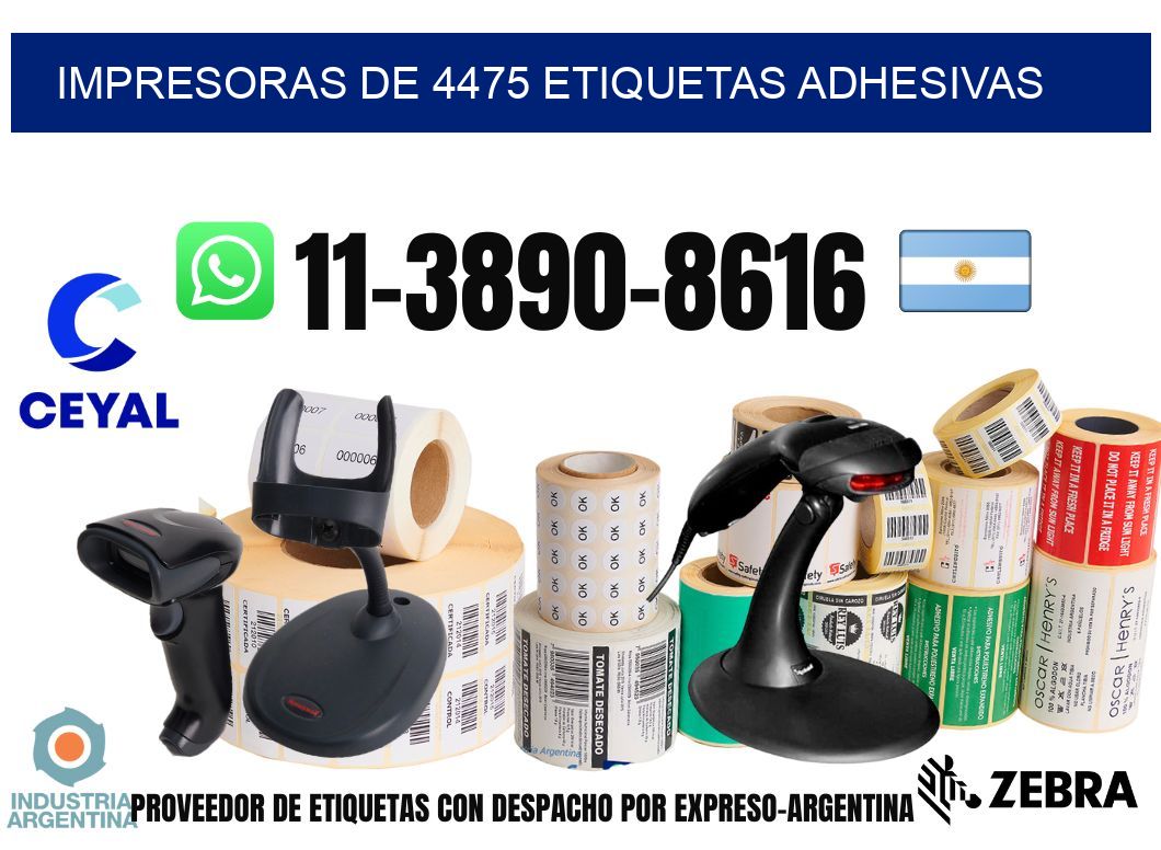 impresoras de 4475 etiquetas adhesivas
