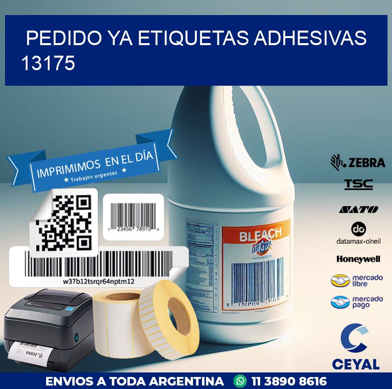 pedido ya etiquetas adhesivas 13175