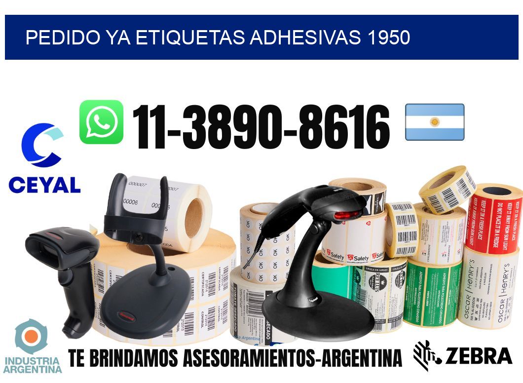 pedido ya etiquetas adhesivas 1950