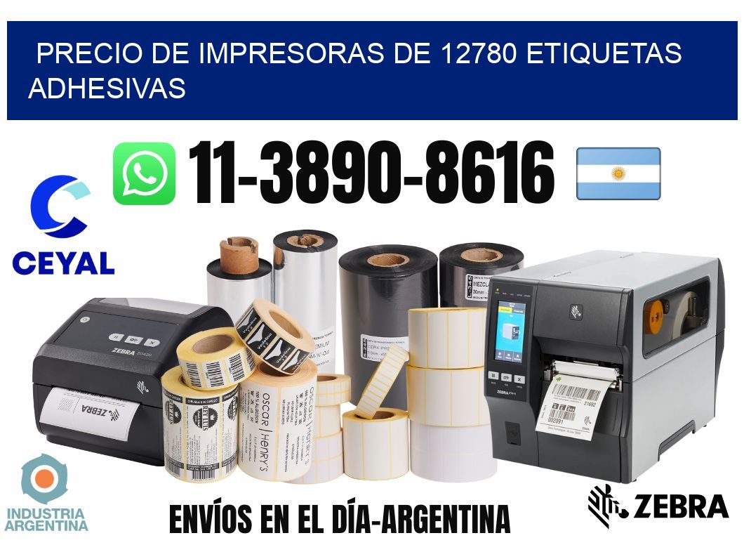 precio de impresoras de 12780 etiquetas adhesivas