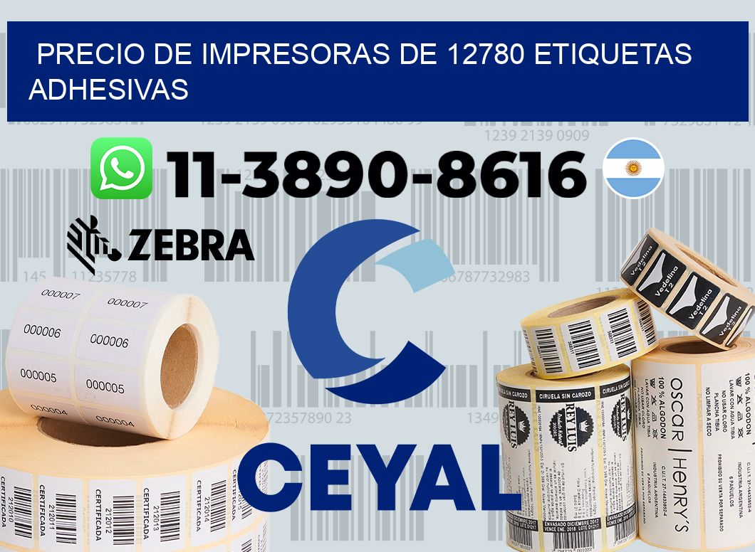 precio de impresoras de 12780 etiquetas adhesivas