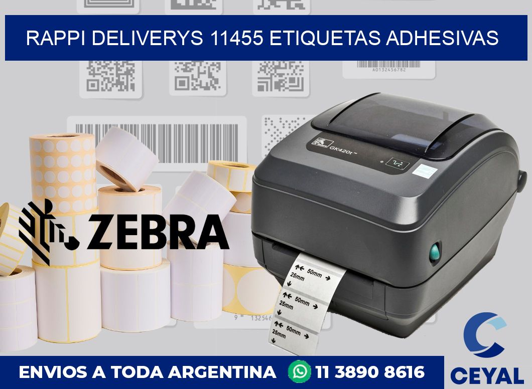 rappi deliverys 11455 etiquetas adhesivas