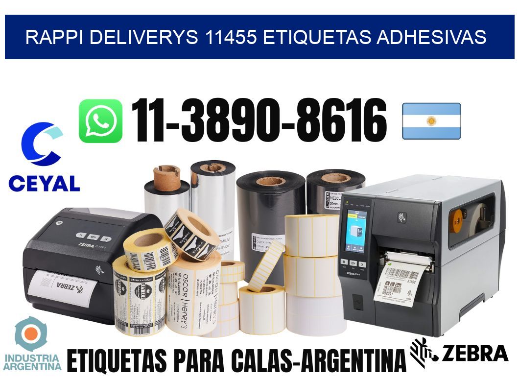rappi deliverys 11455 etiquetas adhesivas