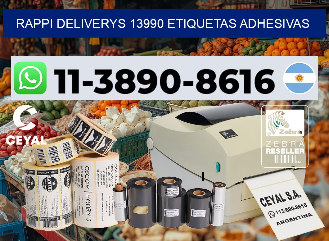 rappi deliverys 13990 etiquetas adhesivas