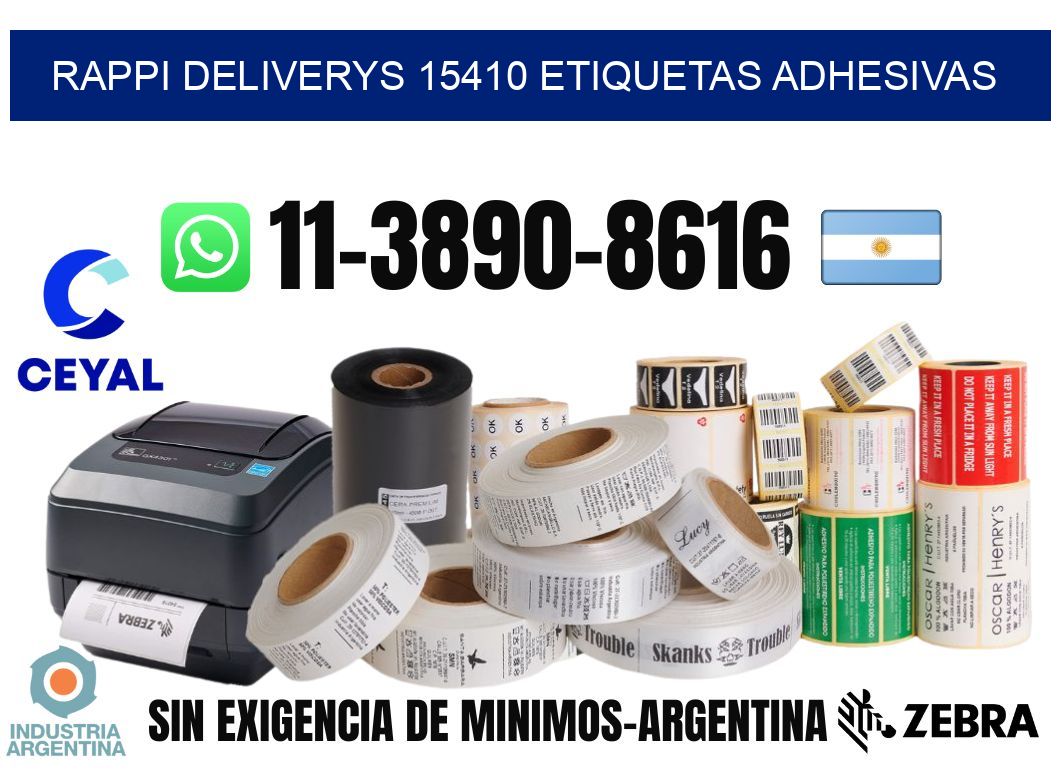 rappi deliverys 15410 etiquetas adhesivas