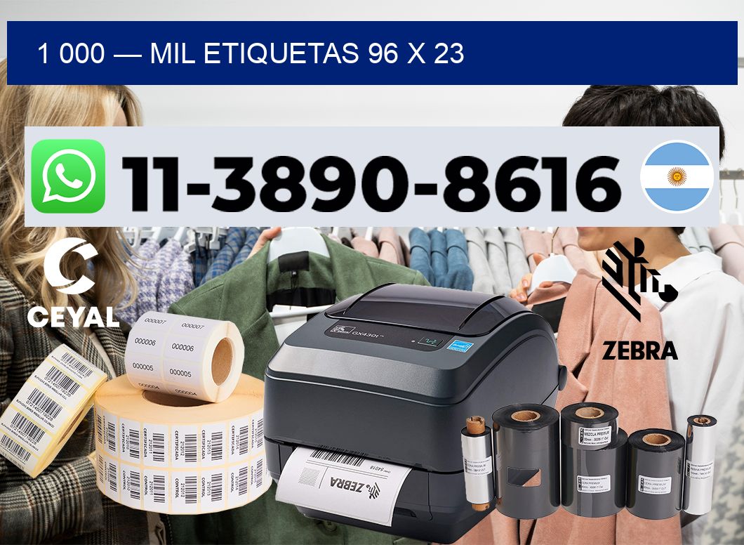 1 000 — mil etiquetas 96 x 23
