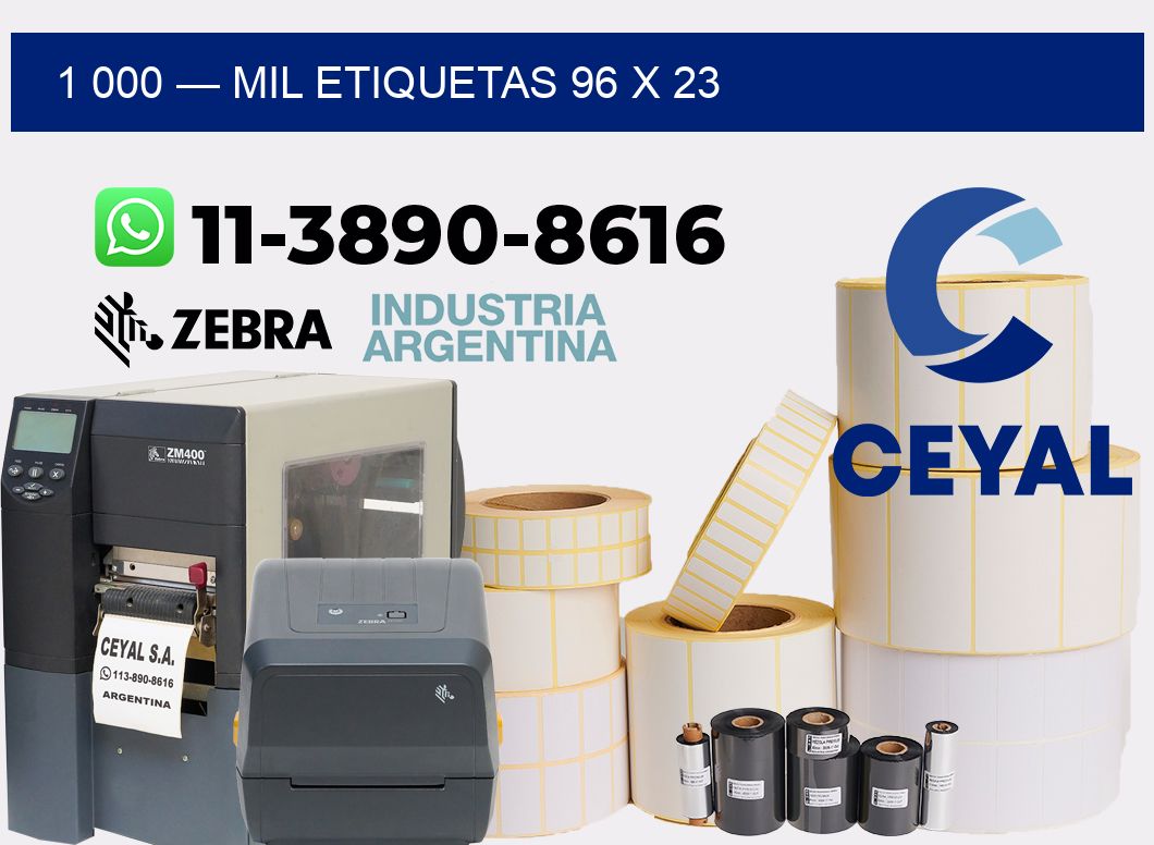 1 000 — mil etiquetas 96 x 23