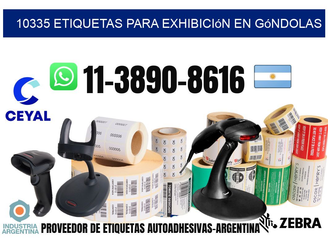 10335 Etiquetas para exhibición en góndolas