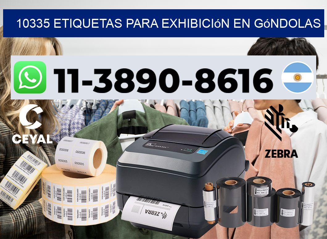 10335 Etiquetas para exhibición en góndolas