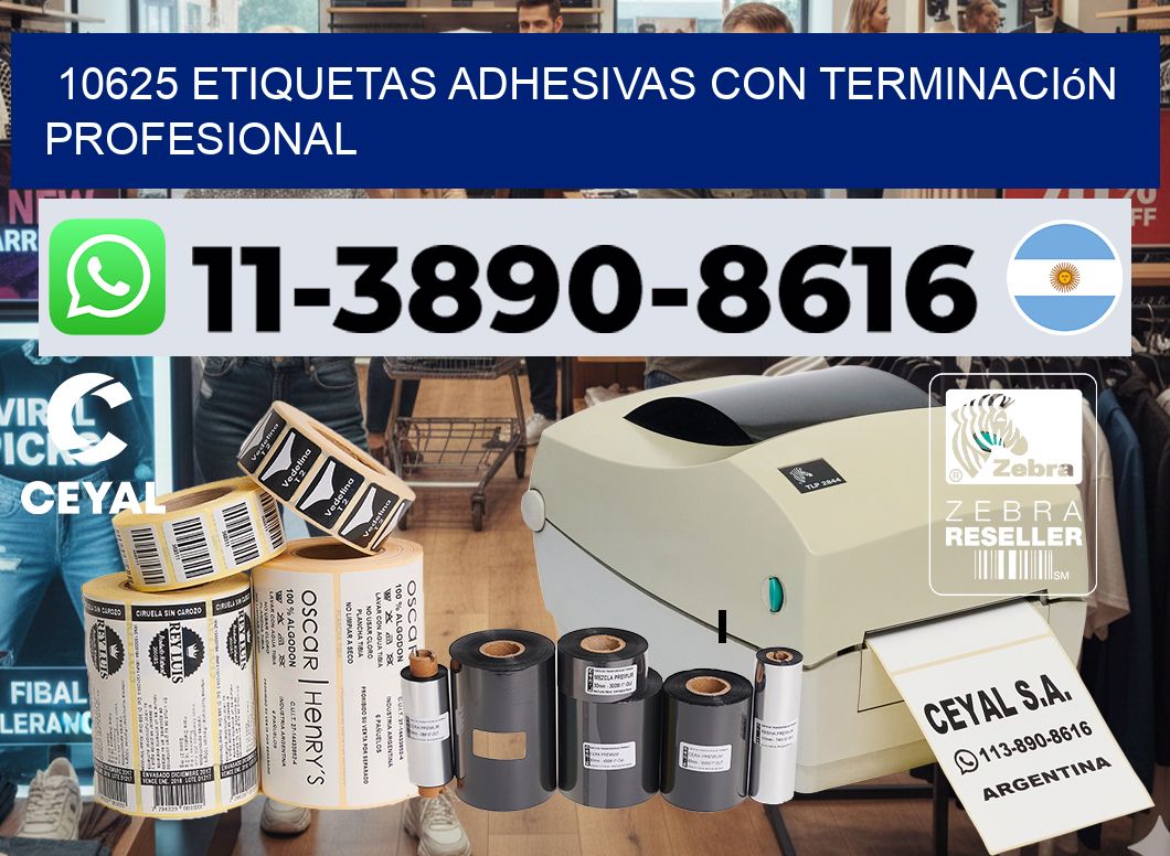 10625 Etiquetas adhesivas con terminación profesional
