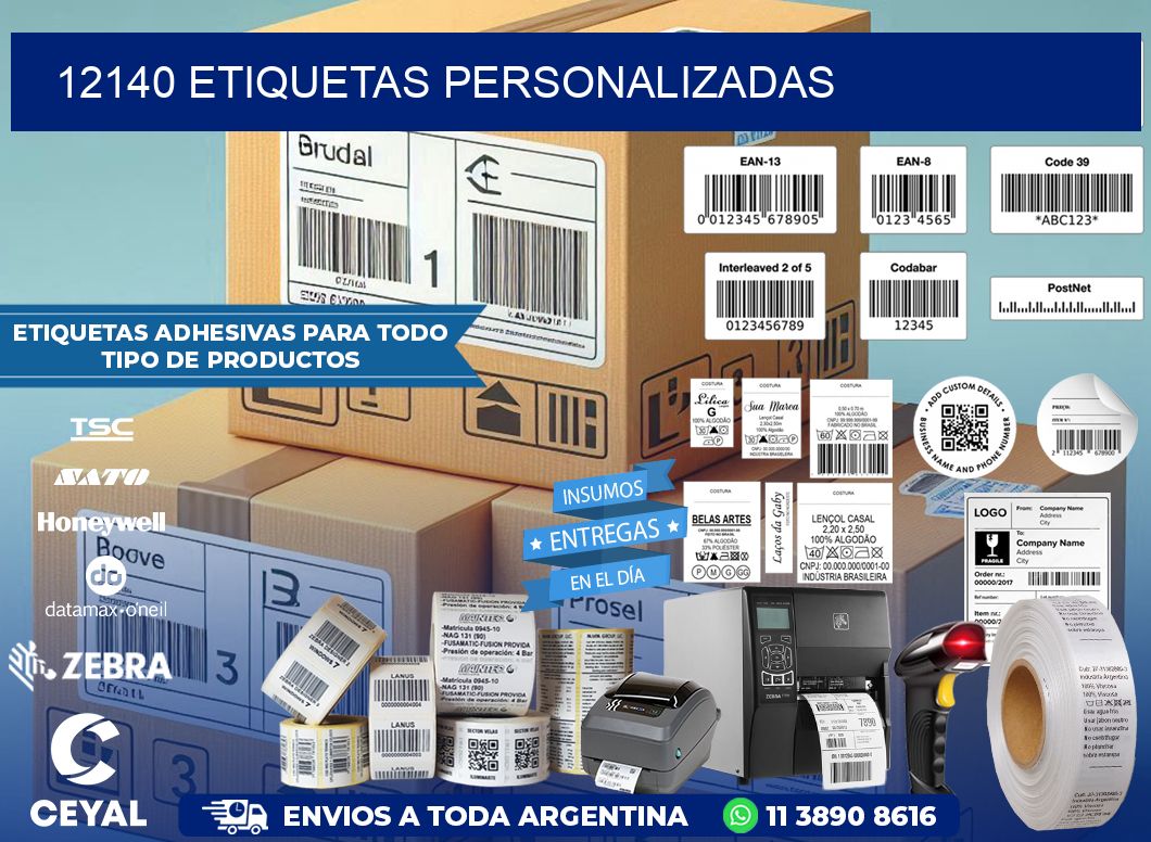 12140 etiquetas personalizadas
