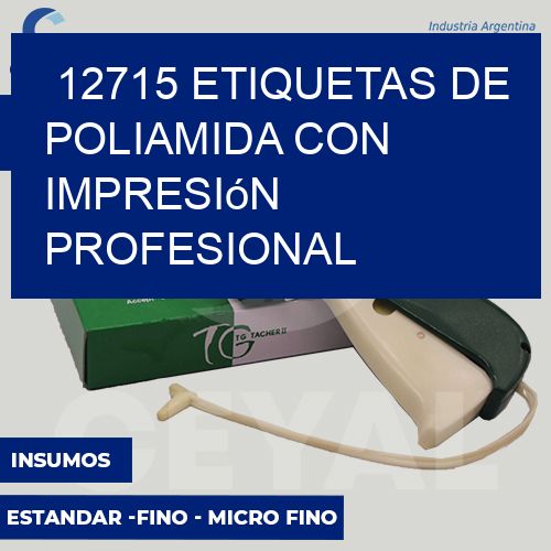 12715 Etiquetas de poliamida con impresión profesional