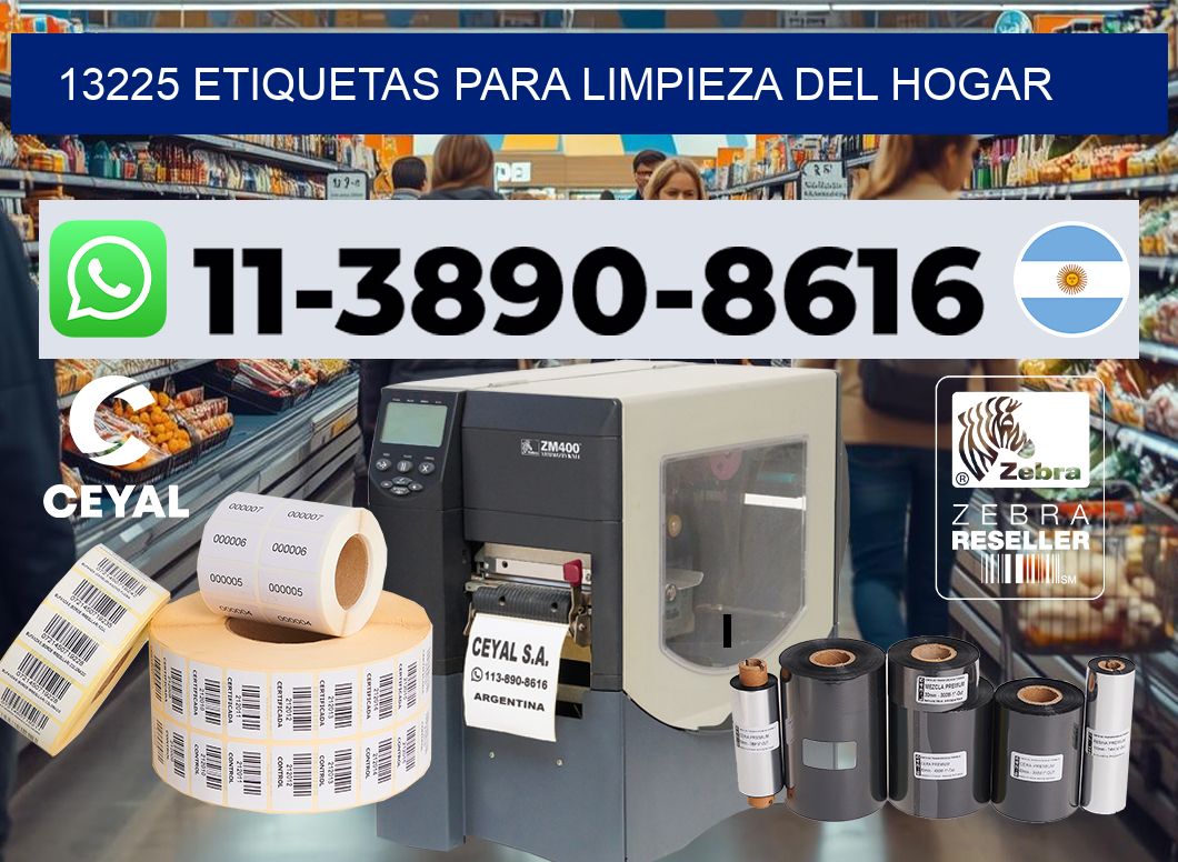 13225 Etiquetas para limpieza del hogar