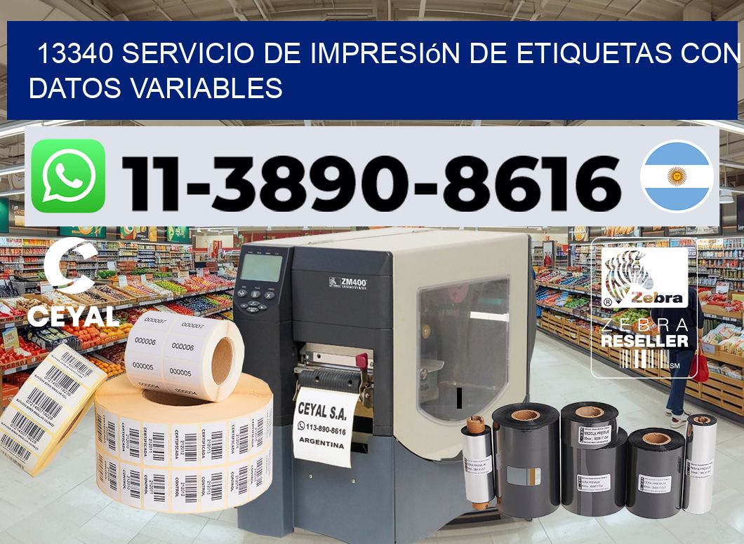 13340 Servicio de impresión de etiquetas con datos variables