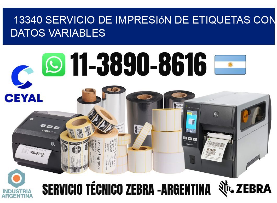 13340 Servicio de impresión de etiquetas con datos variables