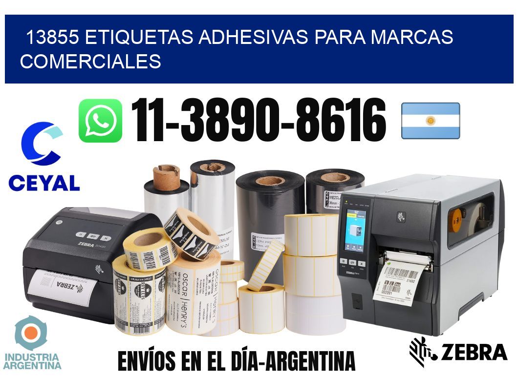 13855 Etiquetas adhesivas para marcas comerciales