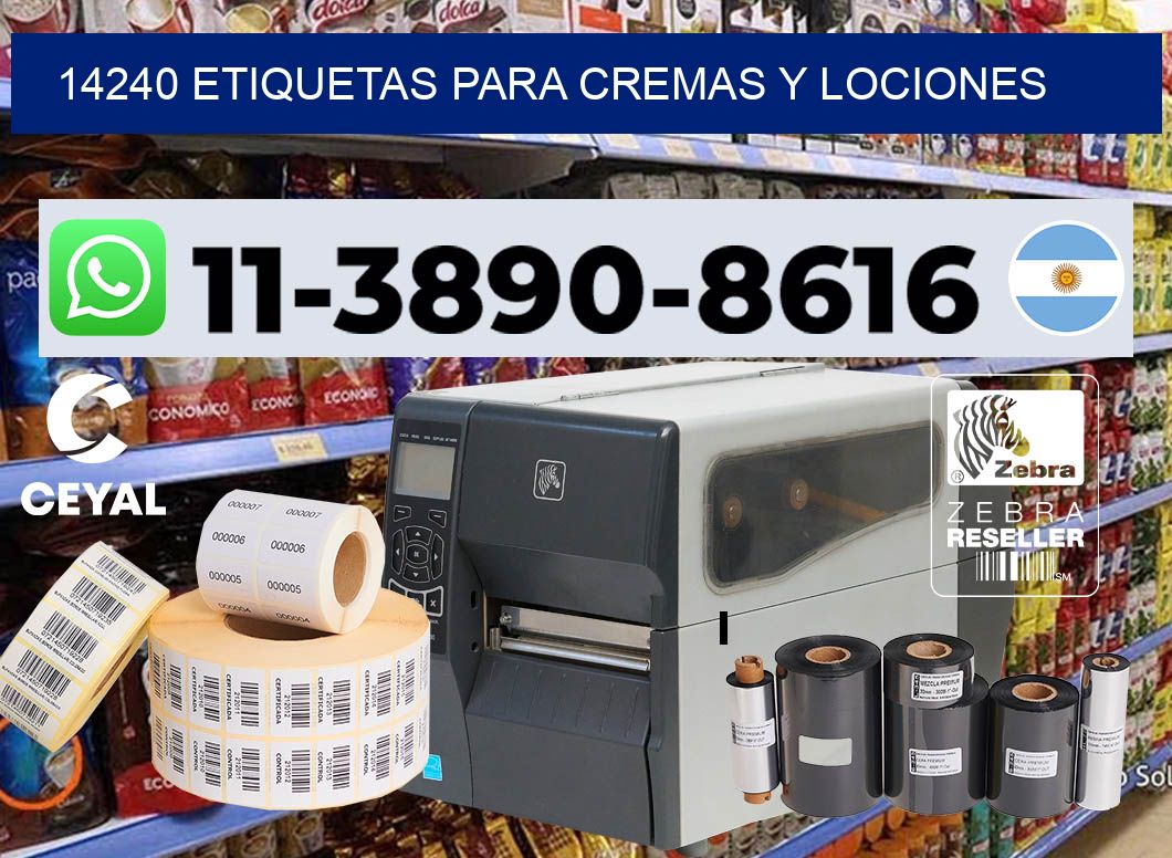 14240 Etiquetas para cremas y lociones