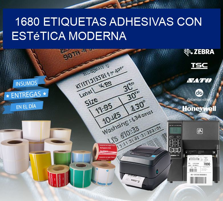 1680 Etiquetas adhesivas con estética moderna