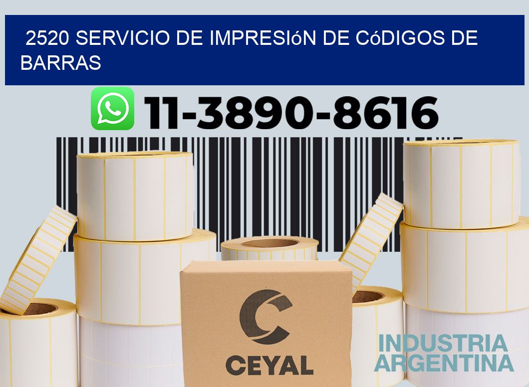 2520 Servicio de impresión de códigos de barras
