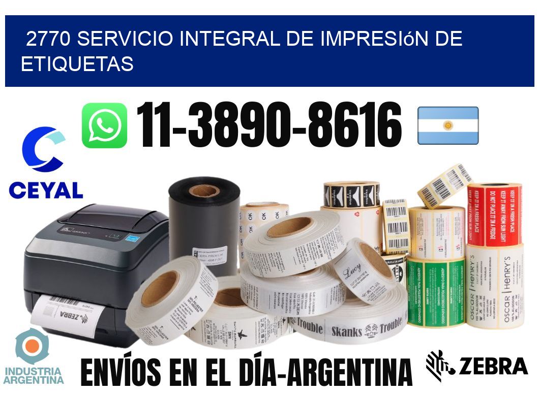 2770 Servicio integral de impresión de etiquetas
