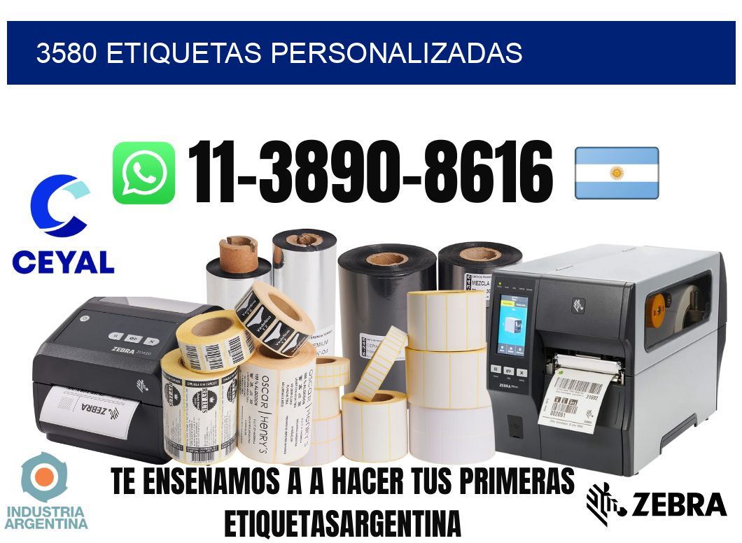 3580 etiquetas personalizadas